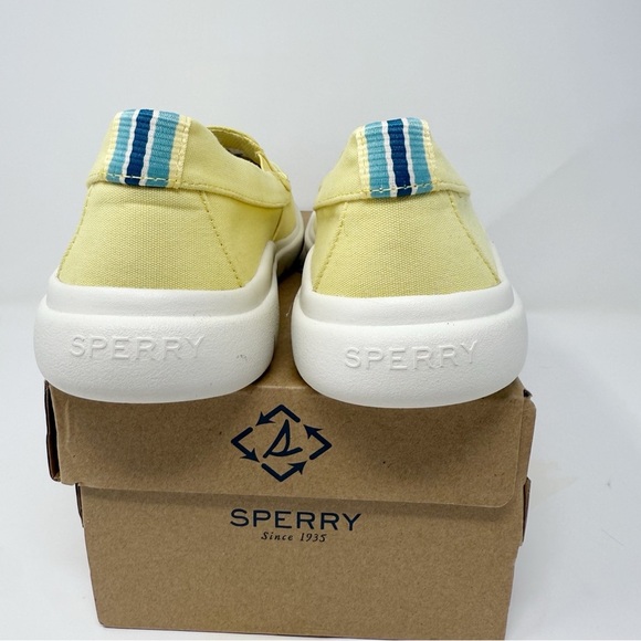 Sperry Women’s Yellow Canvas Slip-On Loafers Size 7.5M Comfort Casual Shoes - Picture 3 of 13